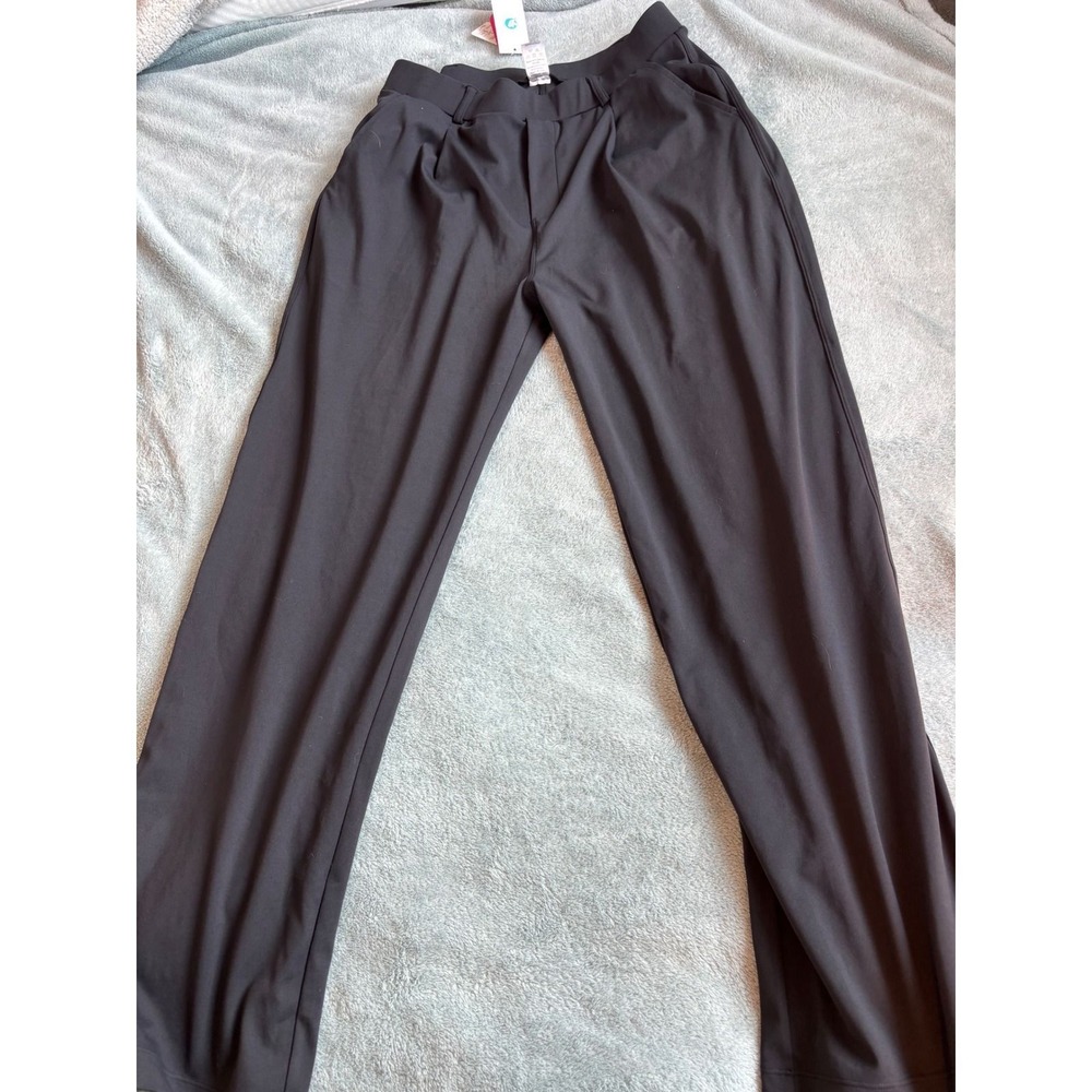 IUGA Black Wide Leg Dress Pants High Waisted Trousers Large NWT office
